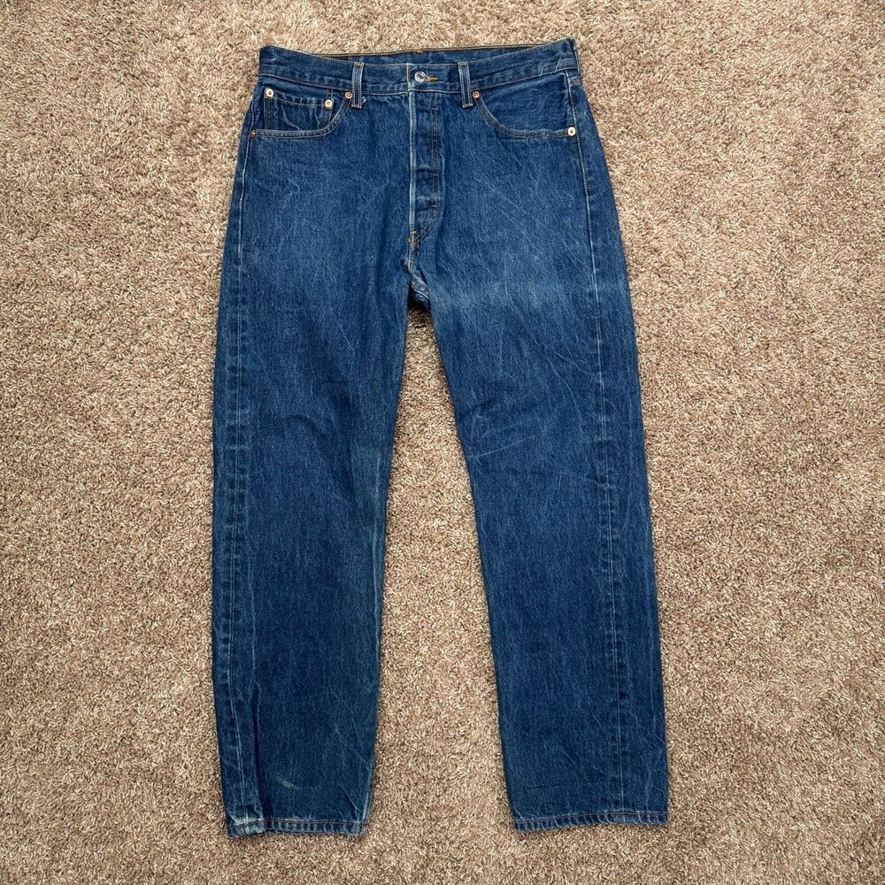 Vintage Levis 501xx Jeans Mens 34x32 (Fits 32x29) Blue Denim Made in Mexico